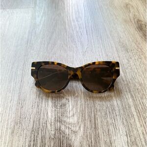 quay australia chit chat tortoise brown black modern cat eye sunglasses eyewear